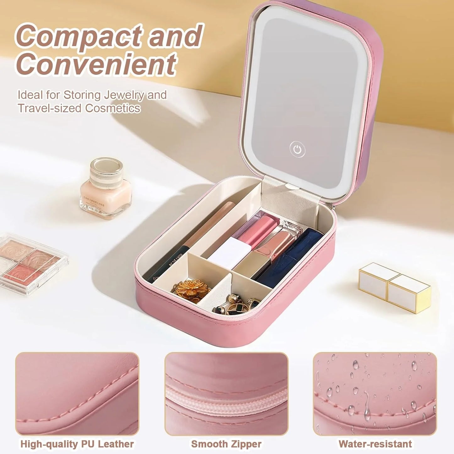 Travel LED Makeup Mirror box